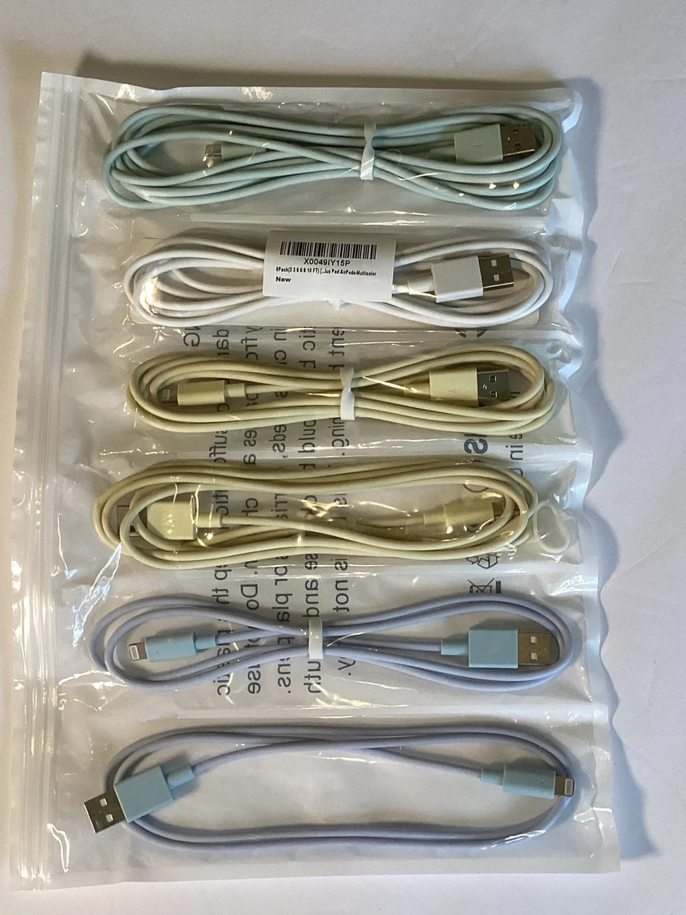 Universal Lightning to USB Charging Cables - Multi-Color Pack